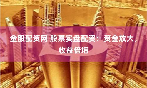 金股配资网 股票实盘配资：资金放大，收益倍增